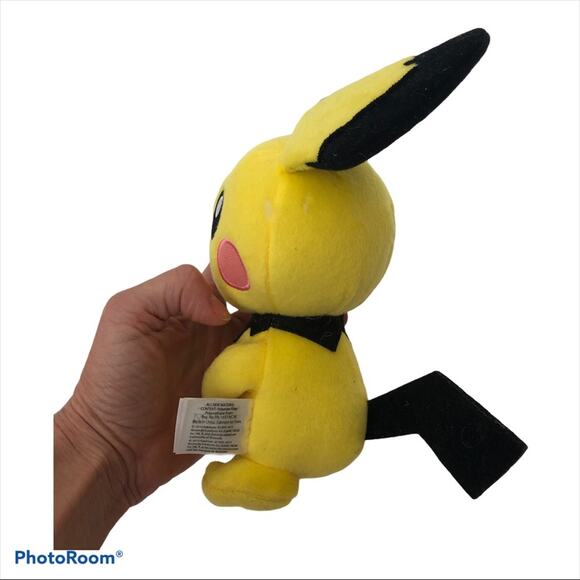 Pokémon Pikachu Plush 2015 Tomy Pokemon Stuffed Animal Yellow Black Toy Anime - Picture 6 of 12